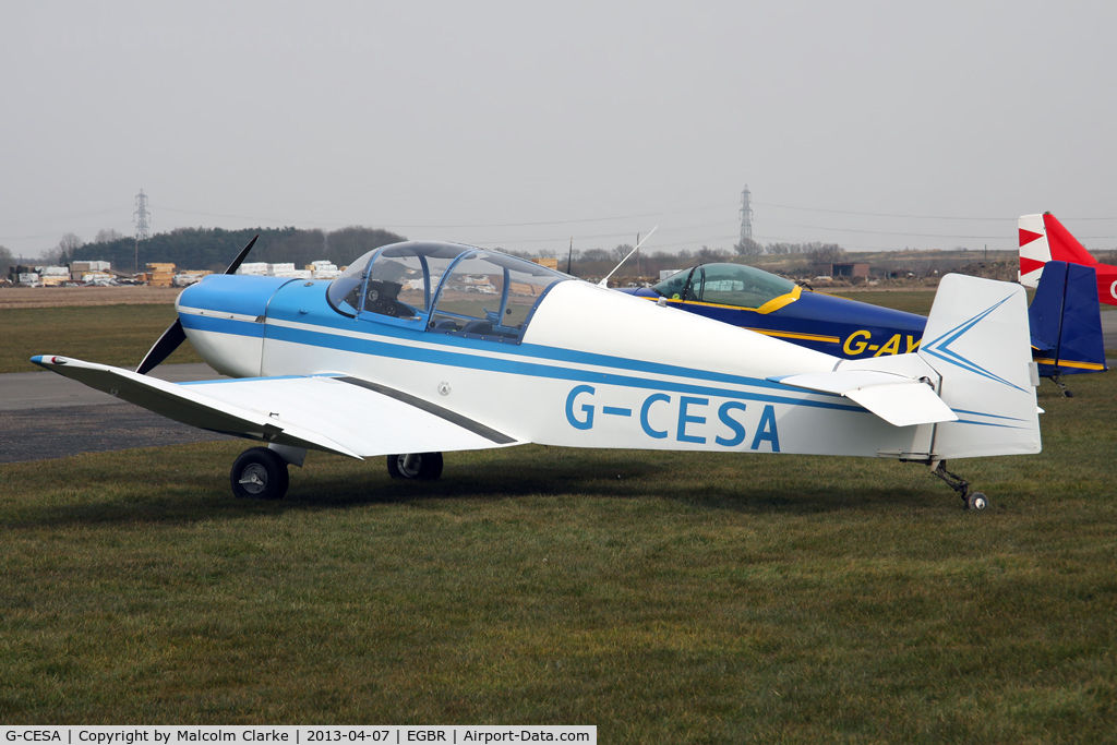 G-CESA, 2009 Jodel DR-1050 Ambassadeur C/N PFA 304-13753, Jodel DR1050 at The Real Aeroplane Club's Spring Fly-In, Breighton Airfield, April 2013.