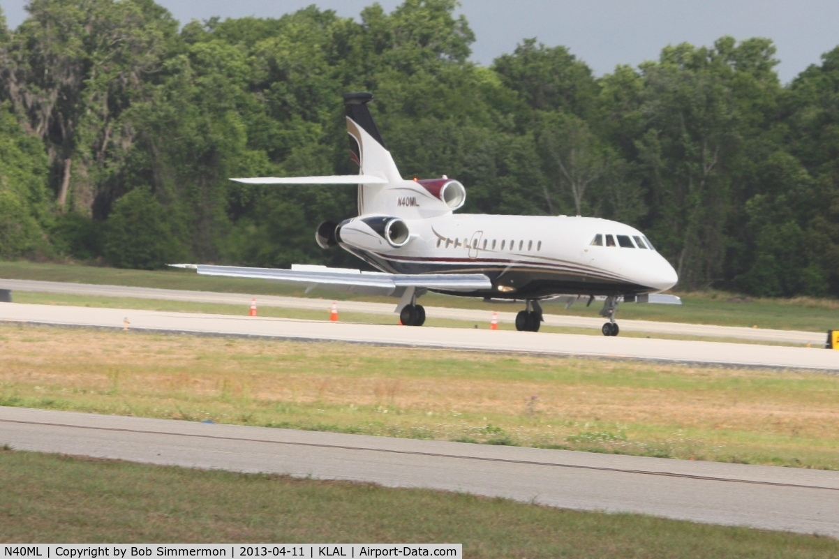 N40ML, Dassault Falcon 900EX C/N 46, Landing RWY 9R at Lakeland, FL during Sun N Fun 2013