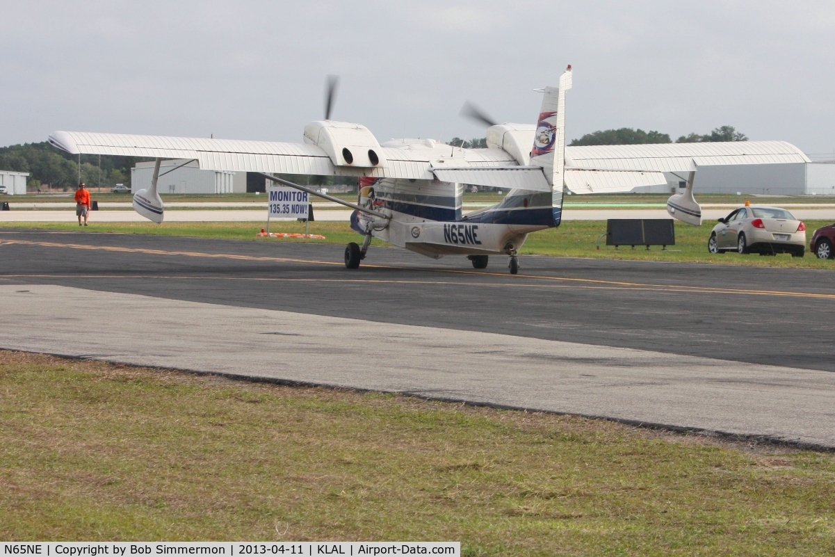 N65NE, 1986 STOL Aircraft UC-1 Twin Bee C/N 023, Departing Sun N Fun 2013 - Lakeland, FL
