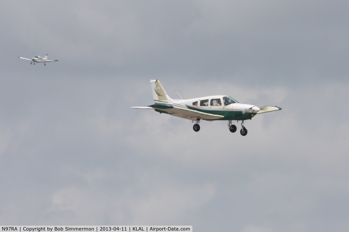 N97RA, 1976 Piper PA-28-235 C/N 28-7610020, Arriving at Sun N Fun 2013 - Lakeland, FL