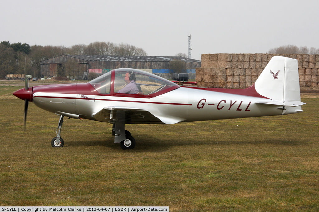 G-CYLL, 2006 Sequoia F-8L C/N PFA 100-14572, Falco F8L at The Real Aeroplane Club's Spring Fly-In, Breighton Airfield, April 2013.