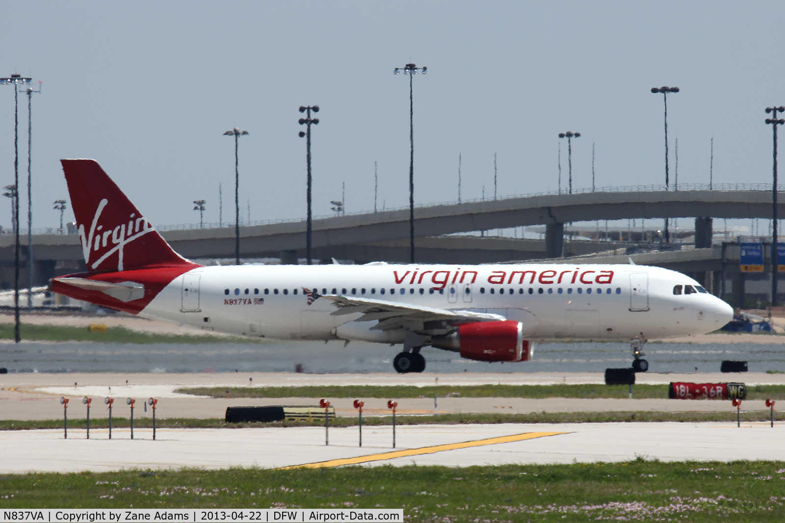 N837VA, 2010 Airbus A320-214 C/N 4558, Virgin America at DFW Airport