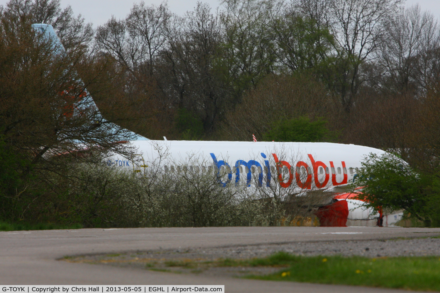 G-TOYK, 1997 Boeing 737-33R C/N 28870, former BMI Baby B737 stored at Lasham