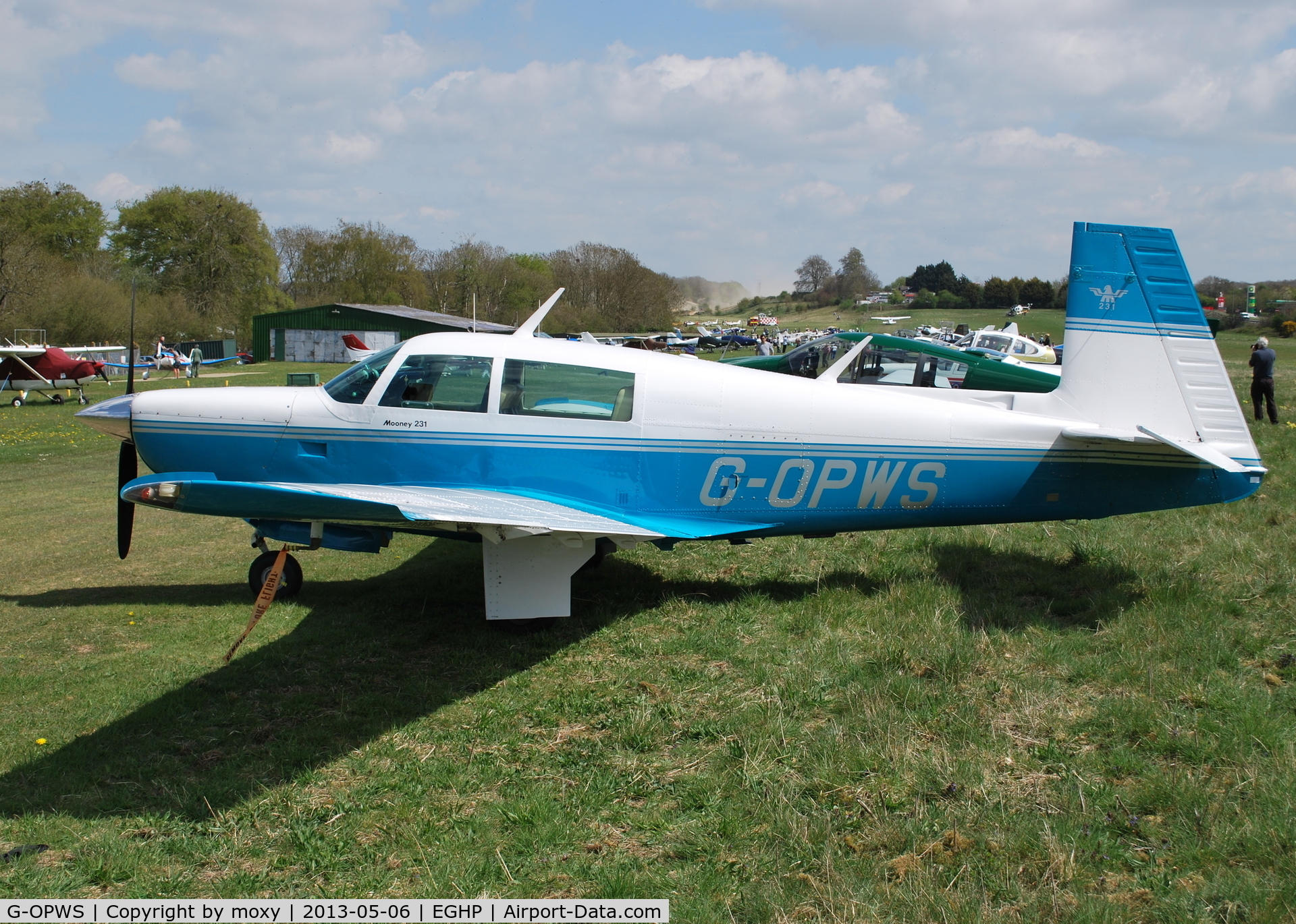 G-OPWS, 1982 Mooney M20K C/N 25-0663, Mooney M20K at Popham. Ex N1162W