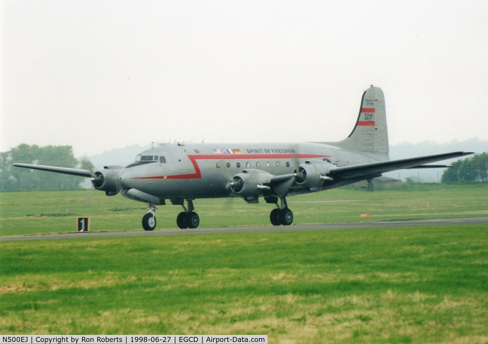 N500EJ, 1945 Douglas C-54E Skymaster (DC-4A) C/N DO316, Woodford Airshow