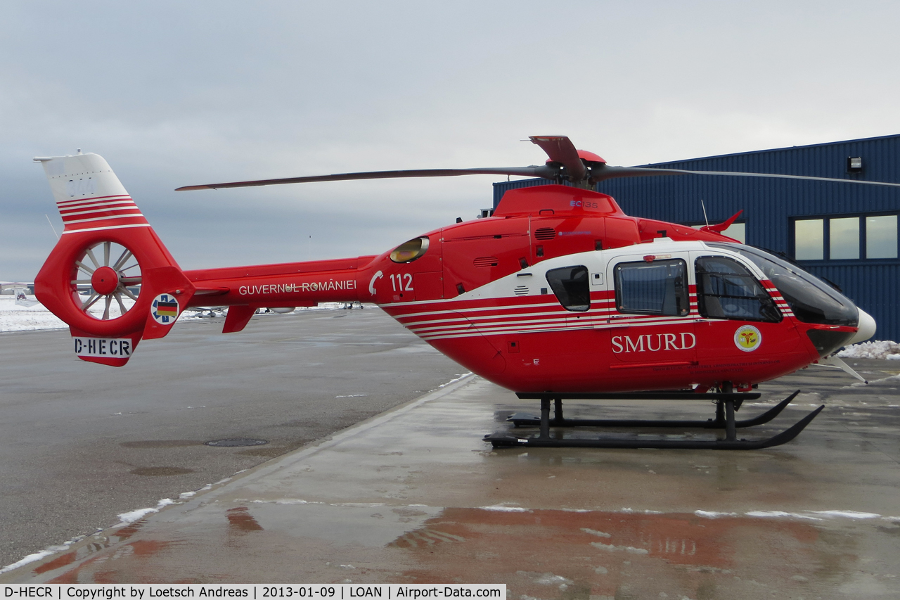 D-HECR, 2012 Eurocopter EC-135T-2+ C/N 1088, Delivery Flight to Romania. next registration 