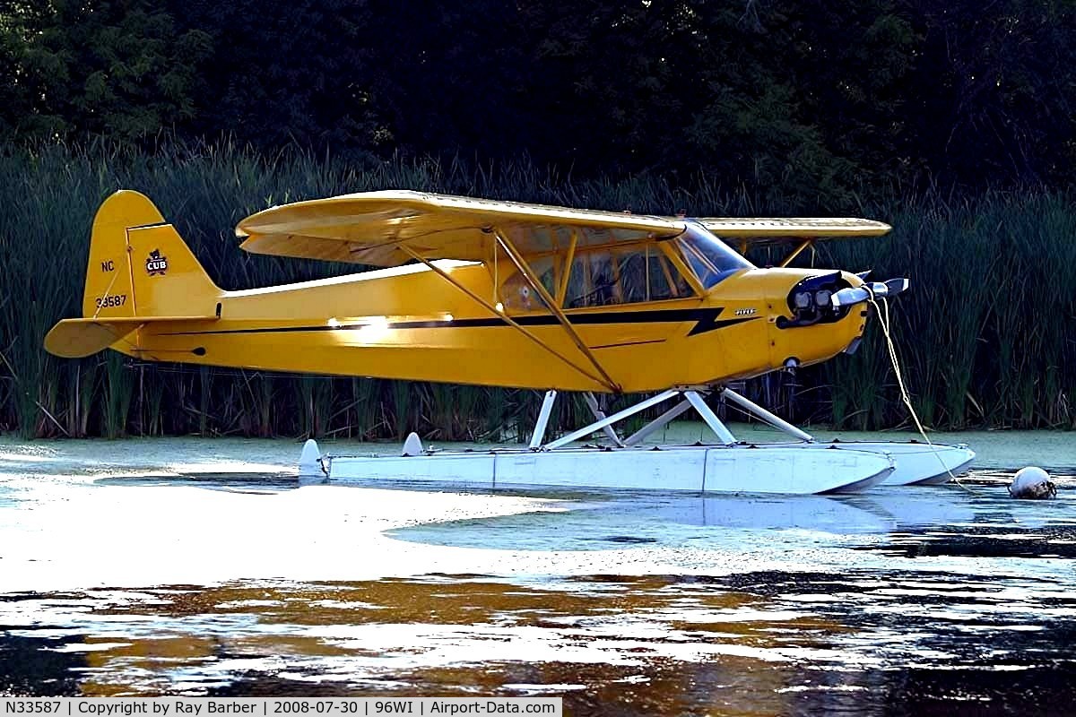 N33587, 1945 Piper J3C-65 Cub Cub C/N 14064, Piper L-4J Cub [14064] Oshkosh-Lake Winnebago Seaplane Base~N 30/07/2008