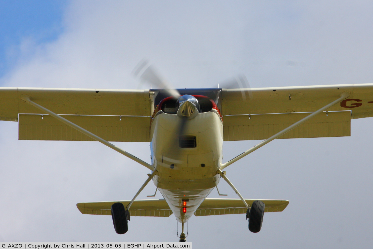 G-AXZO, 1954 Cessna 180 C/N 31137, at the LAA Microlight Trade Fair, Popham