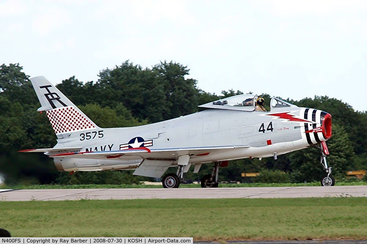 N400FS, 1958 North American AF-1E Fury C/N 244-83, North American FJ-4B Fury [244-83] Oshkosh-Wittman Regional~N 30/07/2008