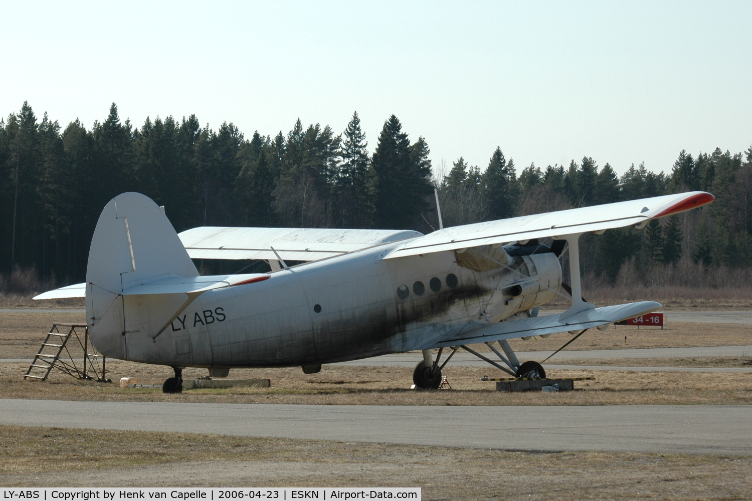 LY-ABS, 1989 PZL-Mielec An-2TP C/N 1G234-01, A very dirty An-2TP parked at Skavsta airport, Sweden.