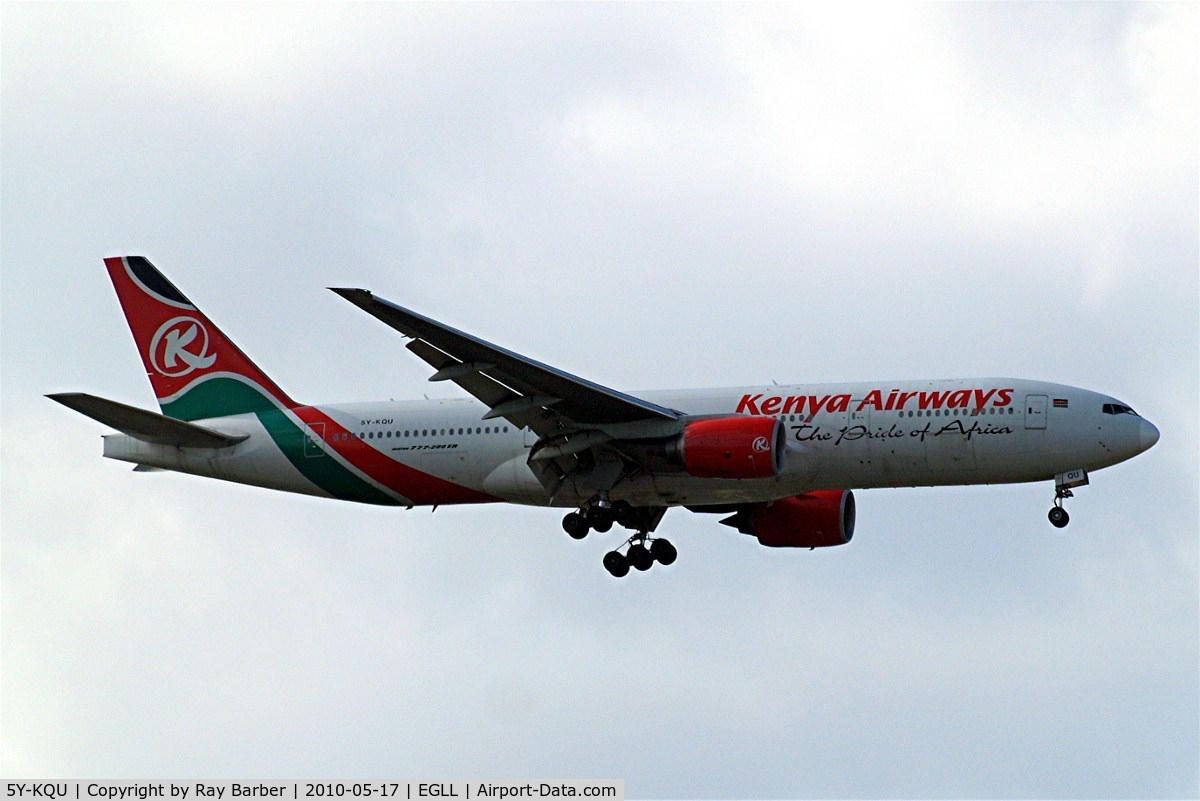 5Y-KQU, 2004 Boeing 777-2U8/ER C/N 33681, Boeing 777-2U8ER [33681] (Kenya Airways) Home~G 17/05/2010