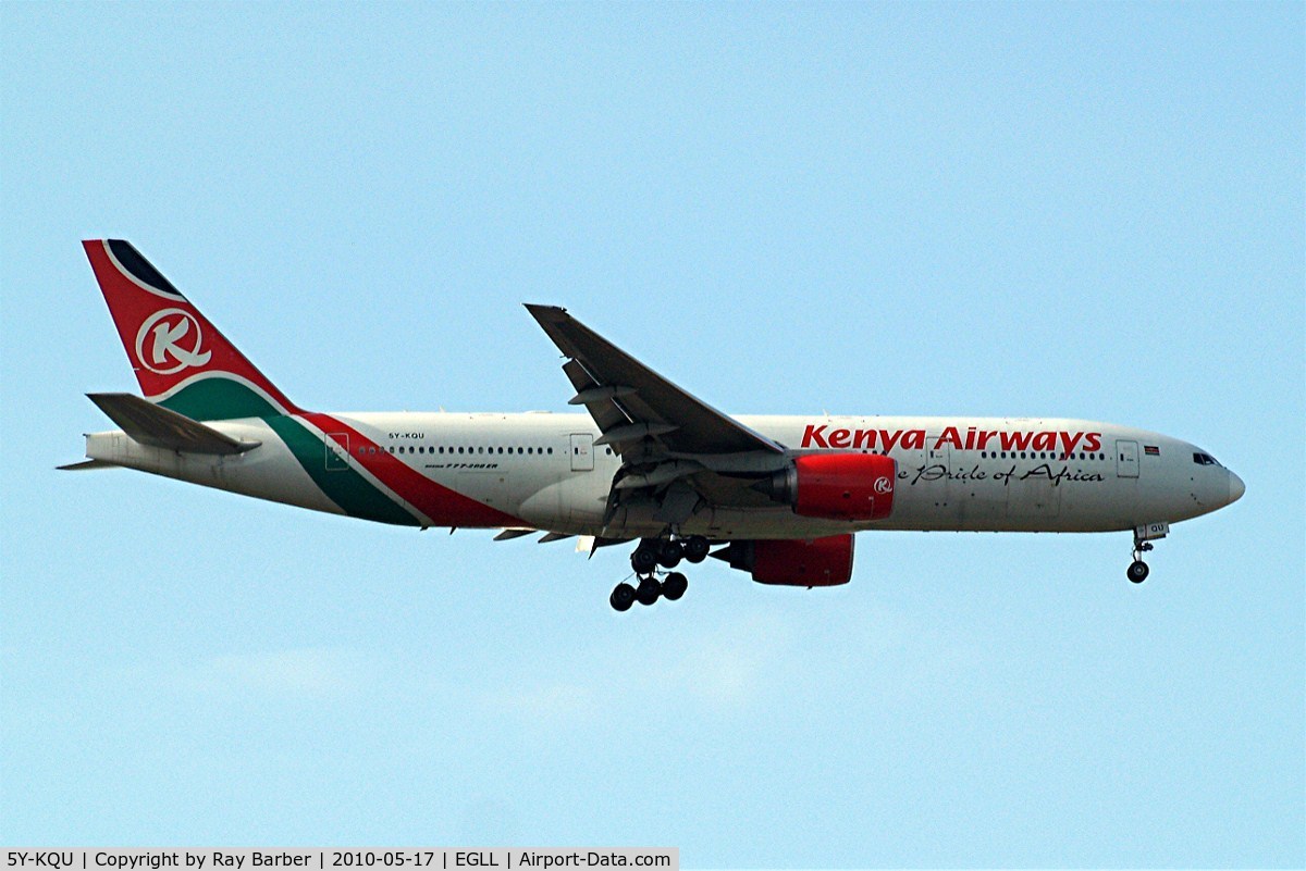 5Y-KQU, 2004 Boeing 777-2U8/ER C/N 33681, Boeing 777-2U8ER [33681] (Kenya Airways) Home~G 17/05/2010