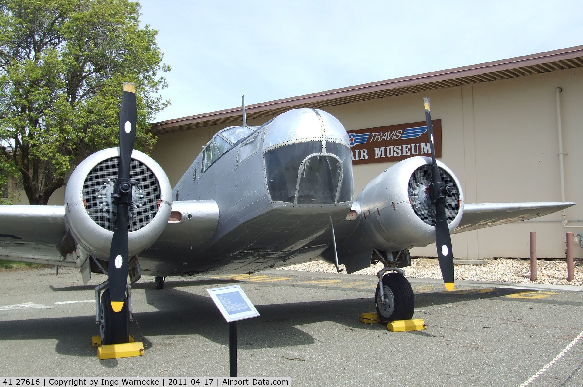 41-27616, 1942 Beech AT-11 Kansan C/N 1461, Beechcraft AT-11 Kansan at the Travis Air Museum, Travis AFB Fairfield CA