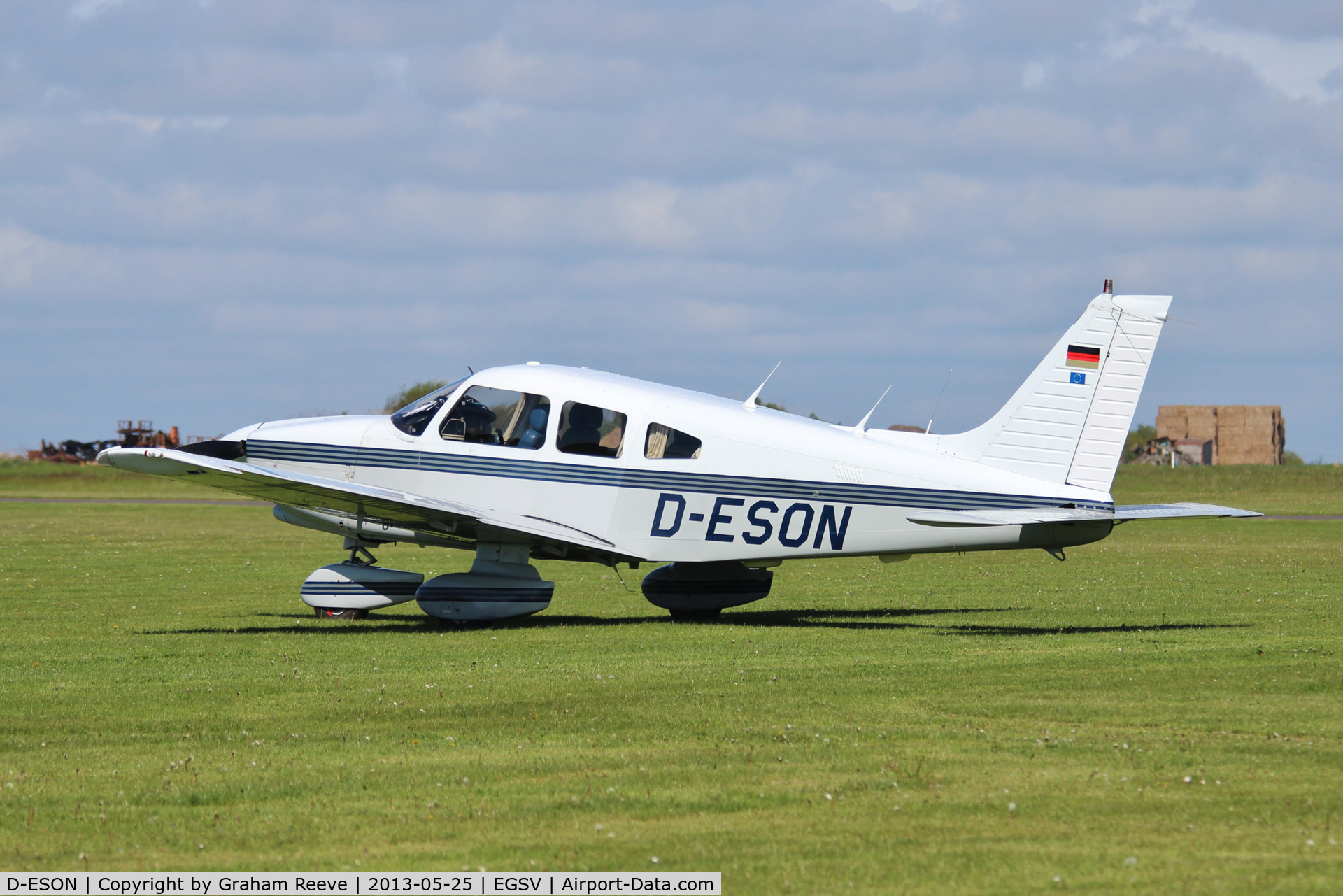 D-ESON, Piper PA-28-236 Dakota C/N 28-8611002, Parked at Old Buckenham.