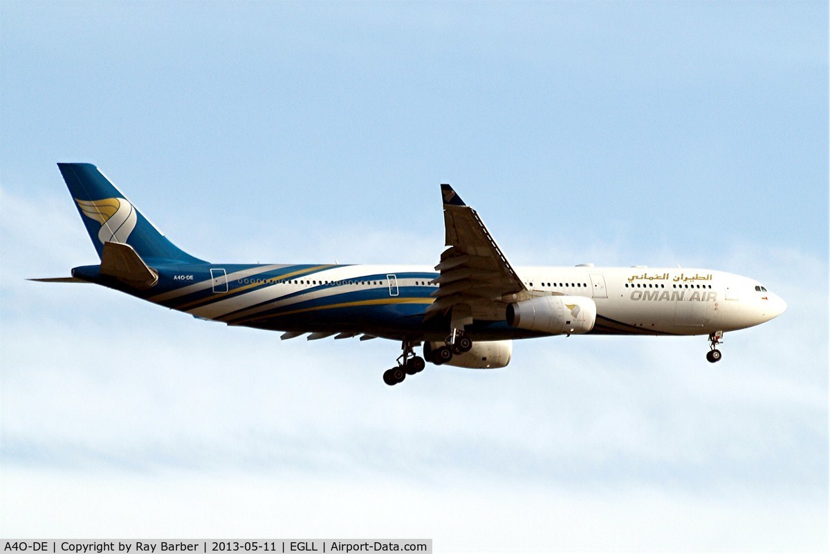 A4O-DE, 2009 Airbus A330-343 C/N 1093, Airbus A330-343X [1093] (Oman Air) Home~G 11/05/2013