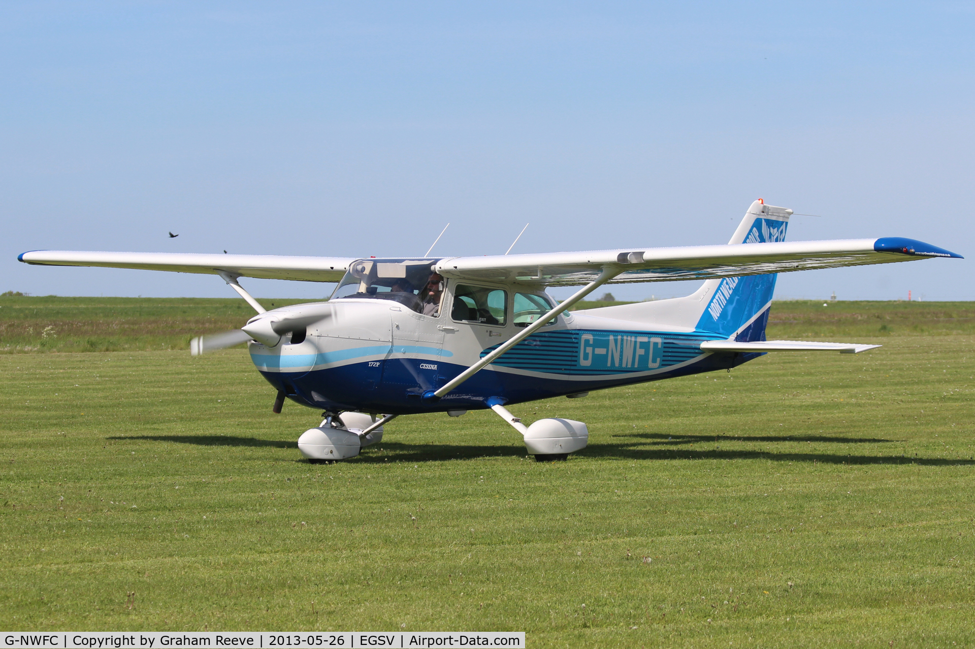 G-NWFC, 1985 Cessna 172P C/N 172-76305, About to depart from Old Buckenham.