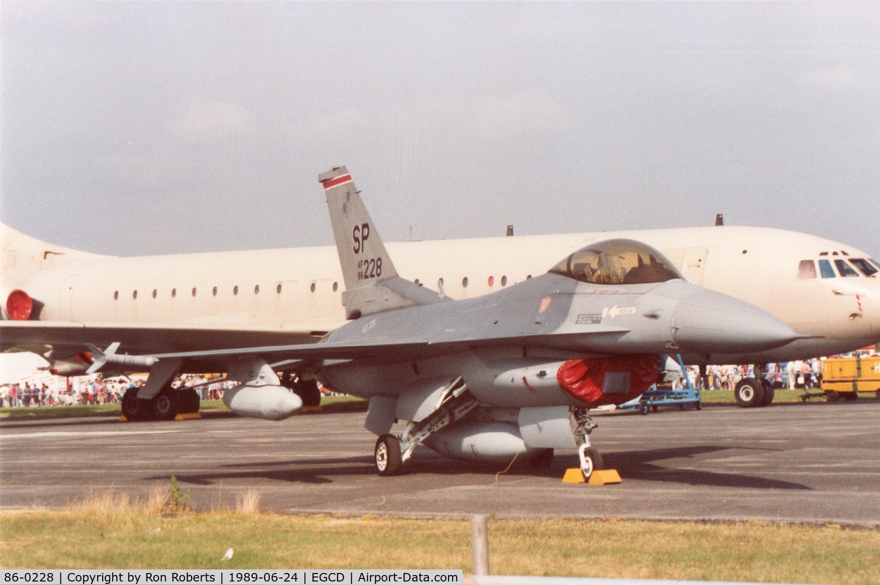 86-0228, 1986 General Dynamics F-16C Fighting Falcon C/N 5C-334, Woodford Airshow