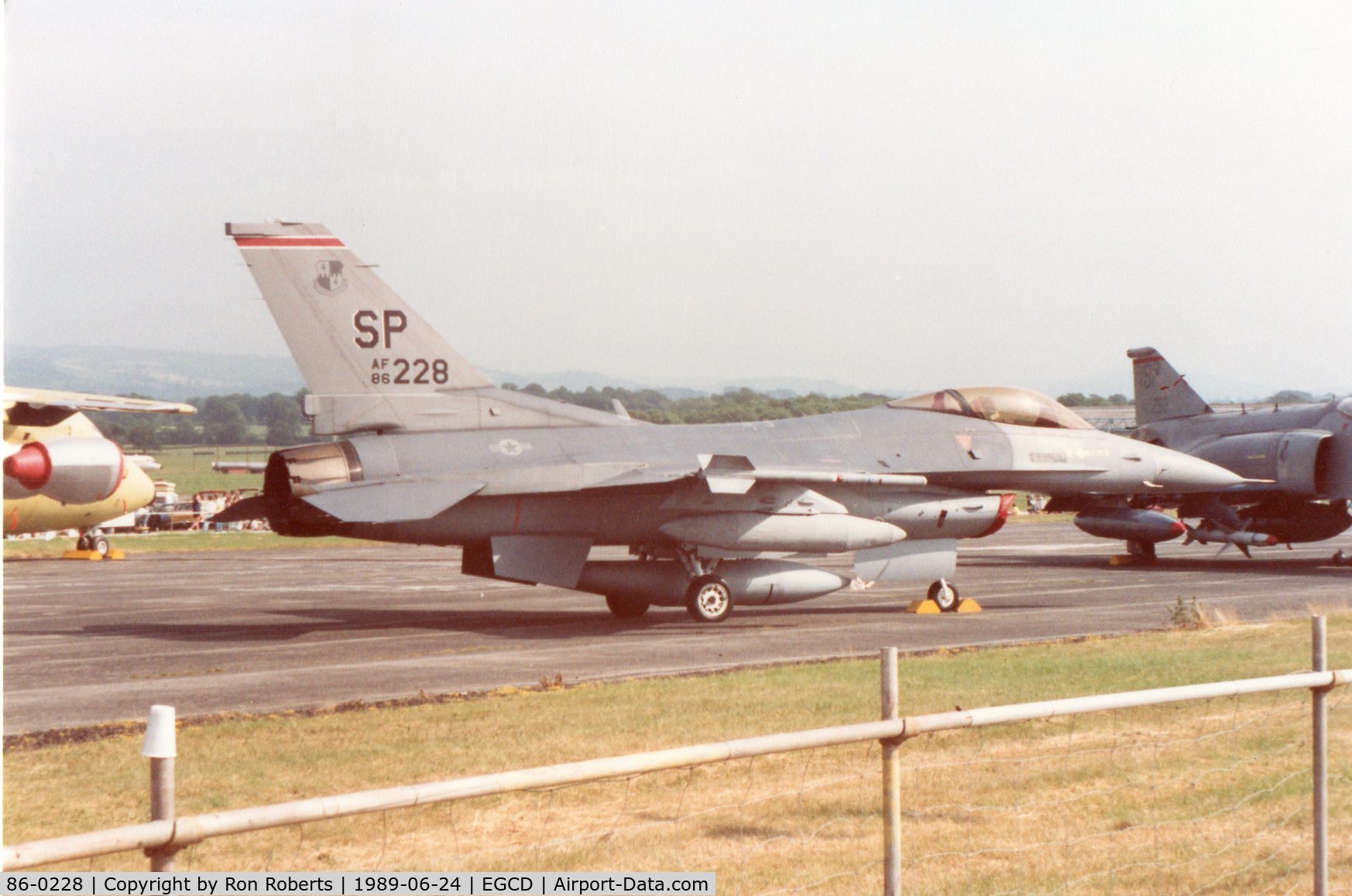 86-0228, 1986 General Dynamics F-16C Fighting Falcon C/N 5C-334, Woodford Airshow