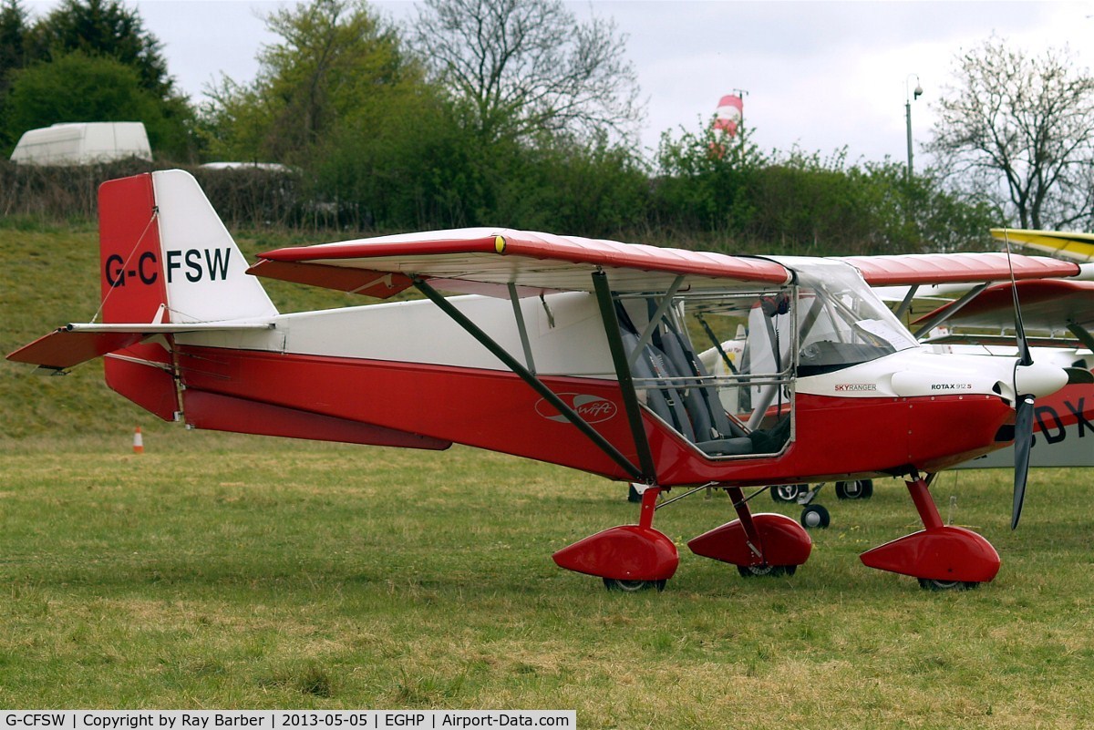 G-CFSW, 2008 Skyranger Swift 912S(1) C/N BMAA/HB/587, Best Off Skyranger Swift 912S(1) [BMAA/HB/587] Popham~G 05/05/2013