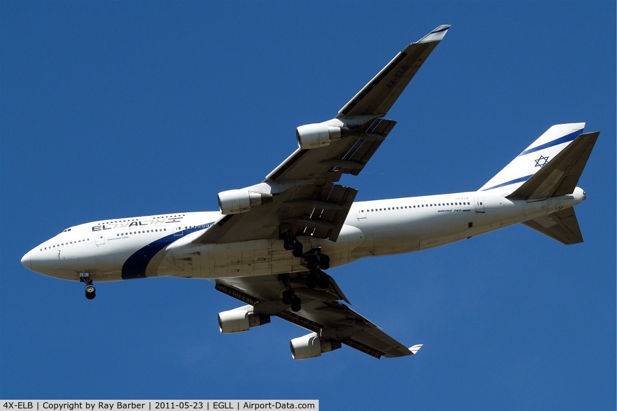 4X-ELB, 1994 Boeing 747-458 C/N 26056, Boeing 747-458 [26056] (El Al-Israel Airlines) Home~G 23/05/2011. On approach 27R.