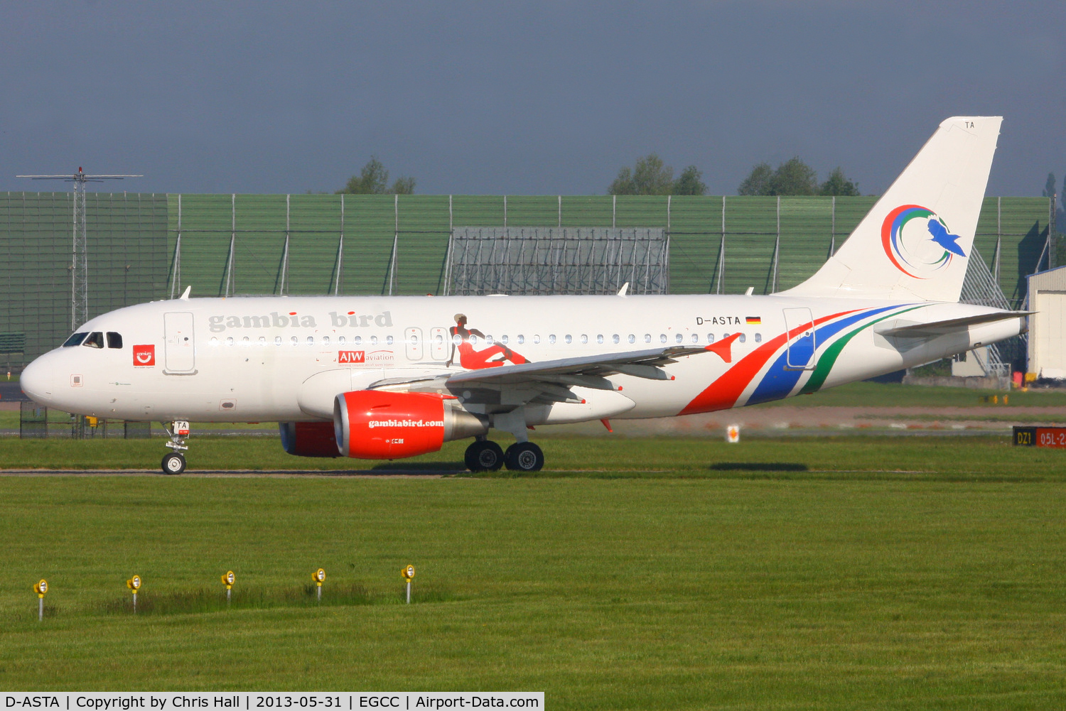 D-ASTA, 2011 Airbus A319-112 C/N 4663, Germania A319 in Gambia Bird livery