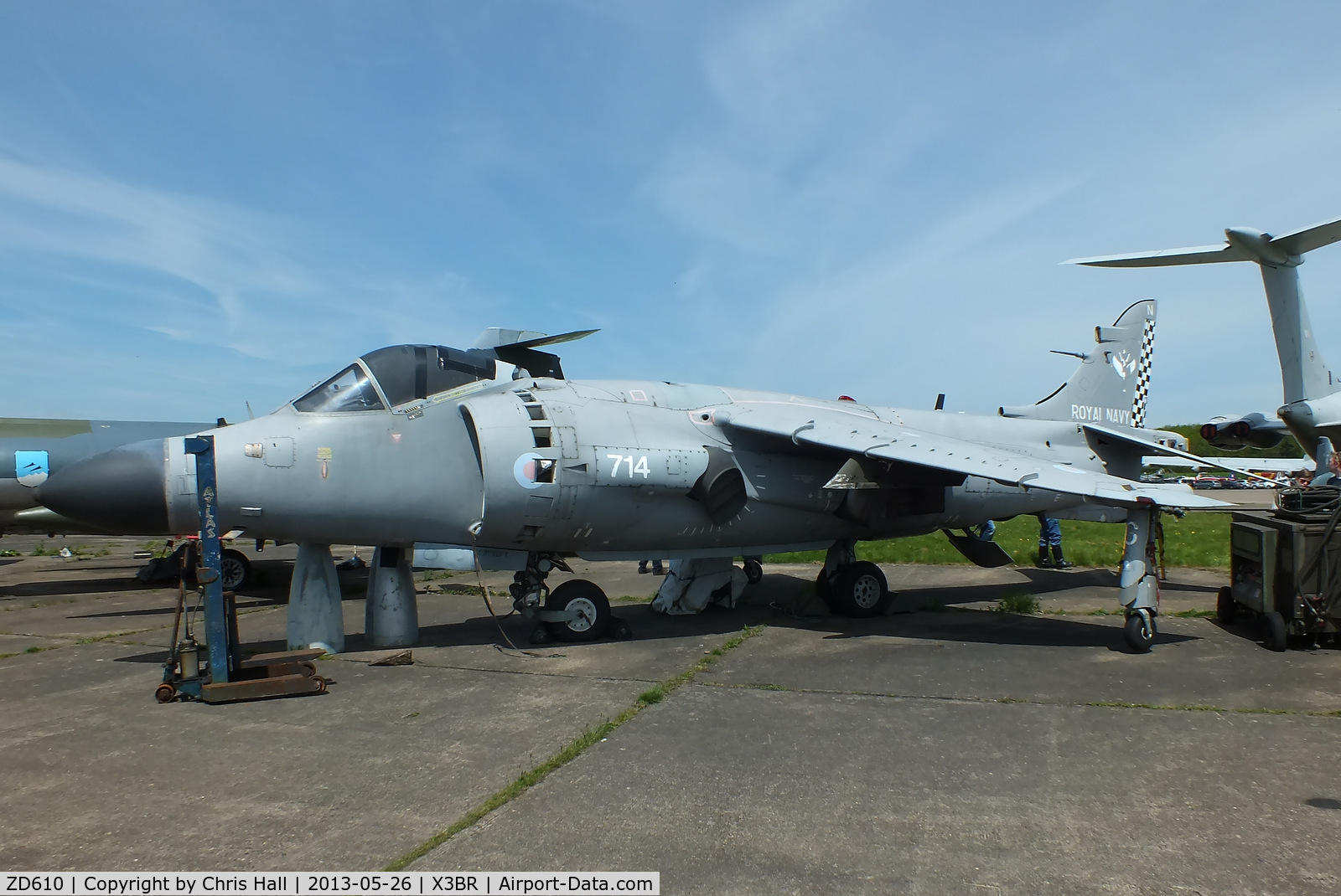 ZD610, 1985 British Aerospace Sea Harrier F/A.2 C/N 1H-912049/B43/P27, at the Cold War Jets open day, Bruntingthorpe