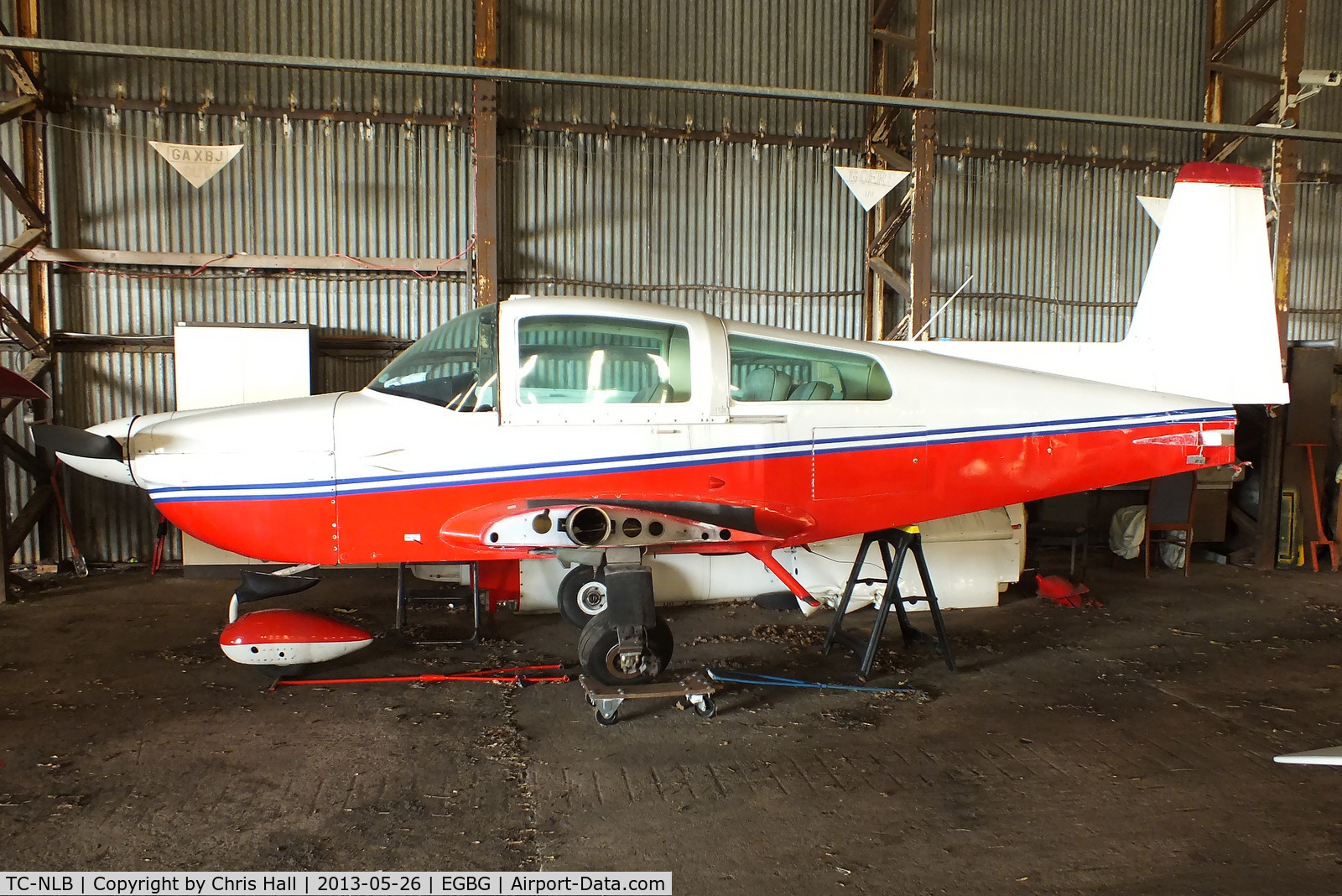 TC-NLB, Grumman American AA-5B Tiger C/N 10157, stored at Leicester