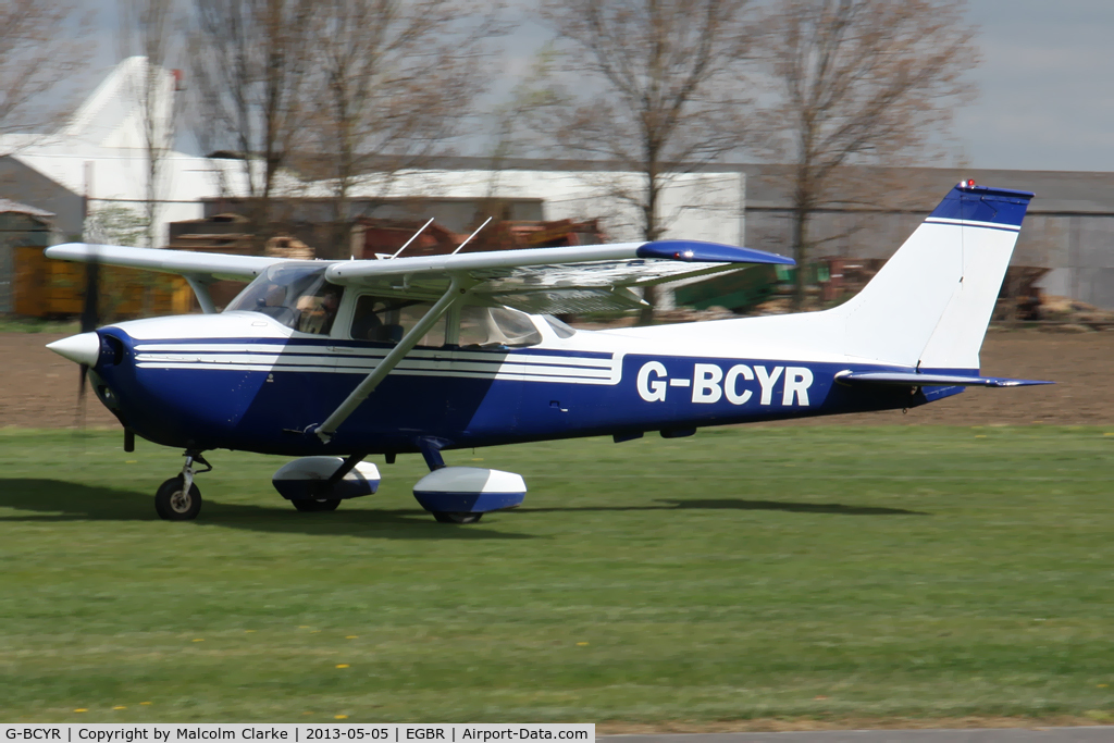 G-BCYR, 1975 Reims F172M Skyhawk Skyhawk C/N 1288, Reims F172M at The Real Aeroplane Company's May-hem Fly-In, Breighton Airfield, May 2013.