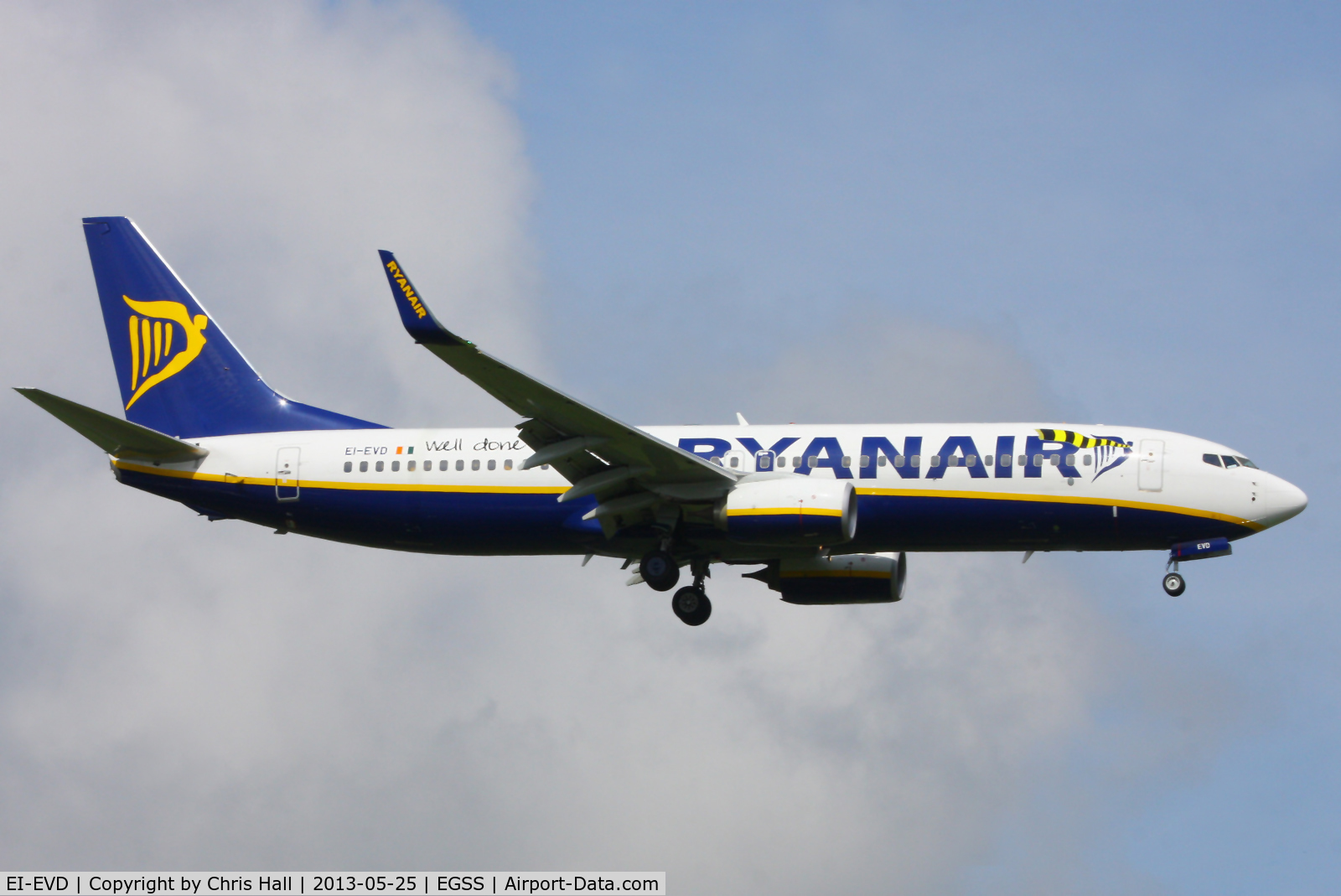 EI-EVD, 2012 Boeing 737-8AS C/N 40287, Ryanair B737 with 