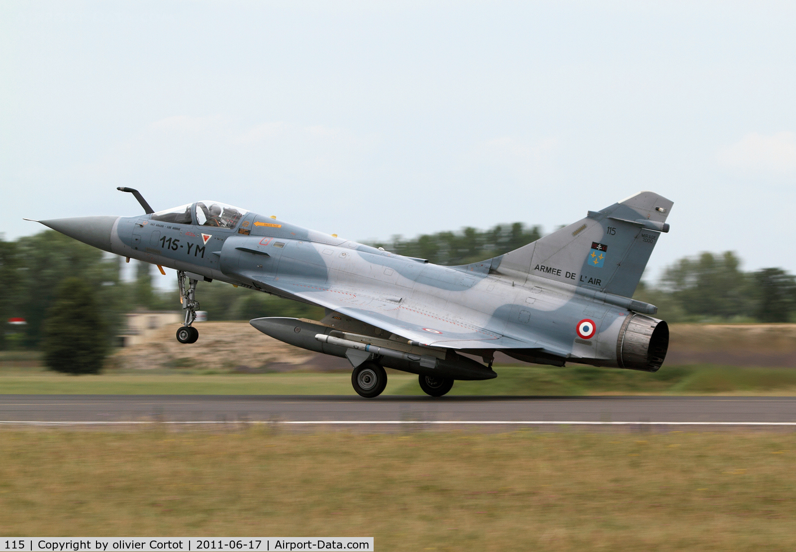115, Dassault Mirage 2000C C/N 115, Landing at SAint Dizier AB