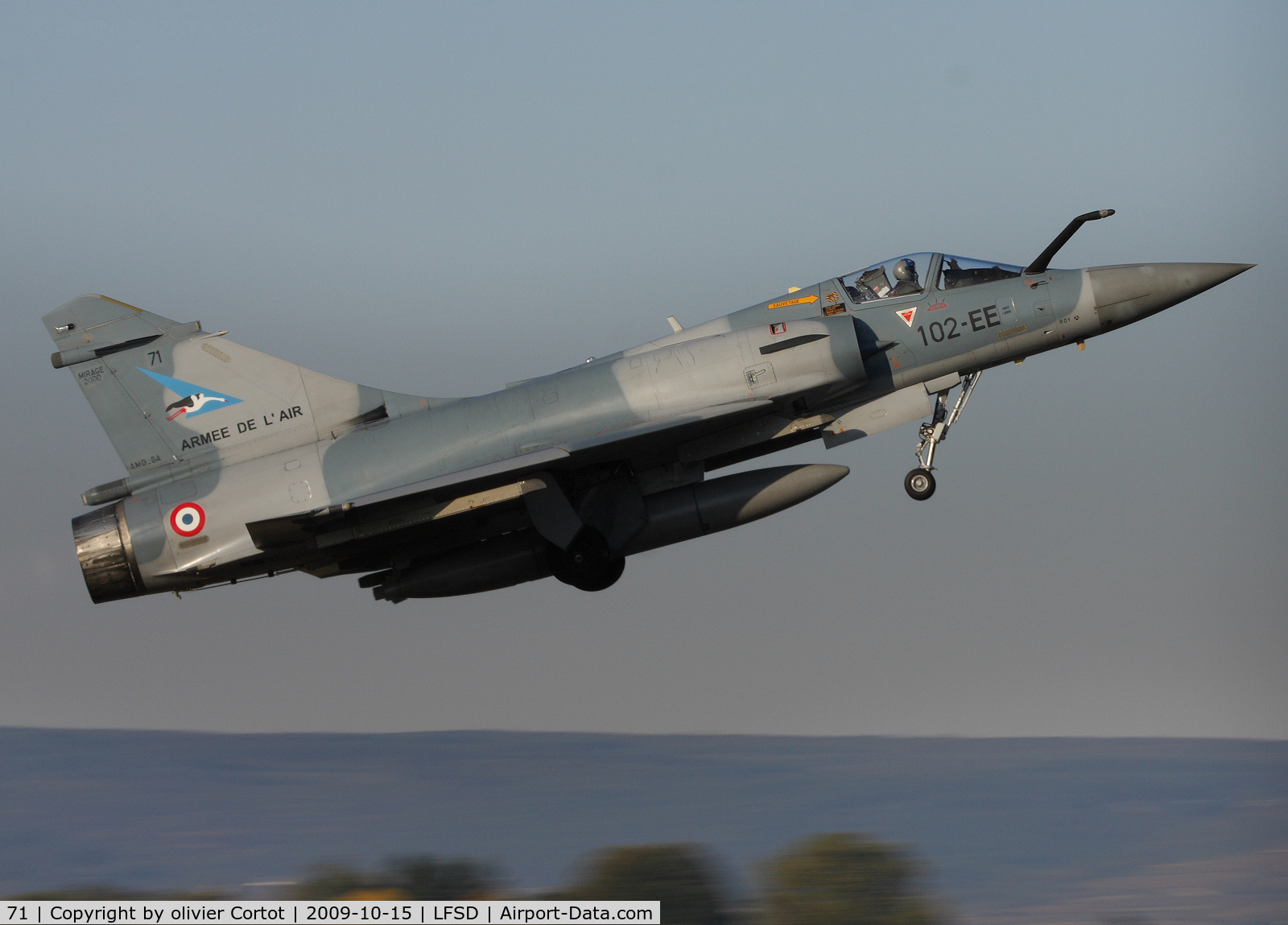 71, Dassault Mirage 2000-5F C/N 309, Taking off from Dijon AB