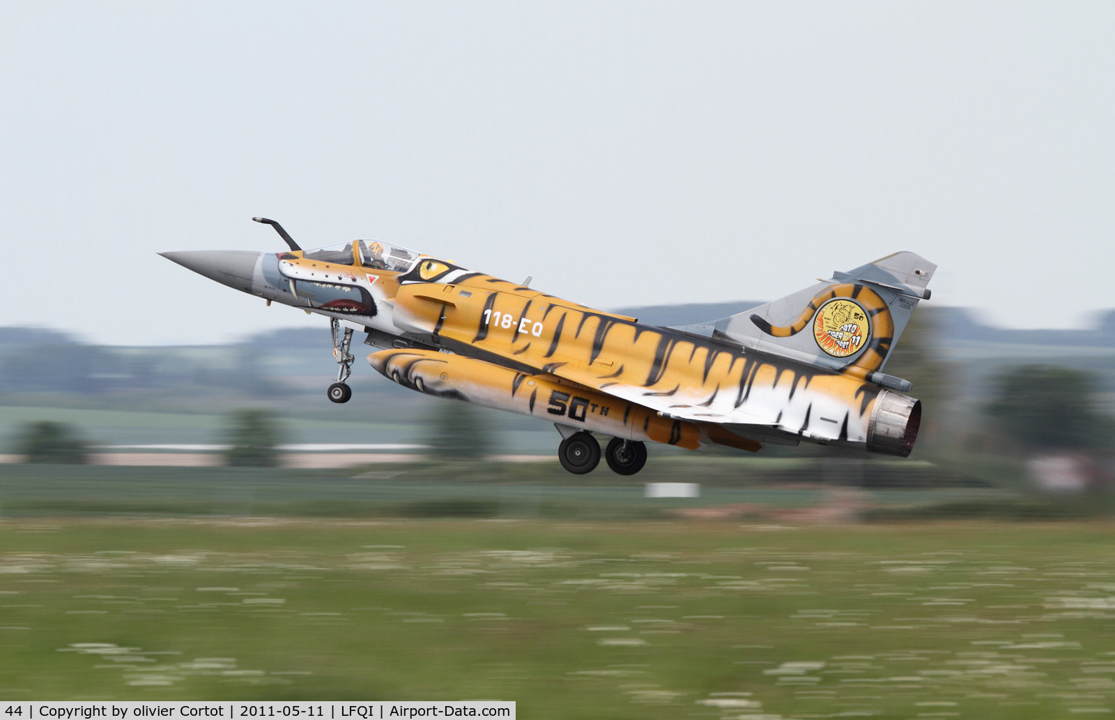 44, Dassault Mirage 2000-5F C/N 208, Taking off during the tiger meet