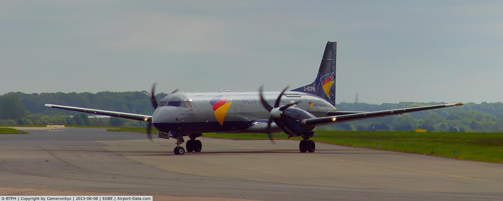 G-BTPH, 1989 British Aerospace ATP(F) C/N 2015, A picture taken after its' landing at Coventry operating NPT022B