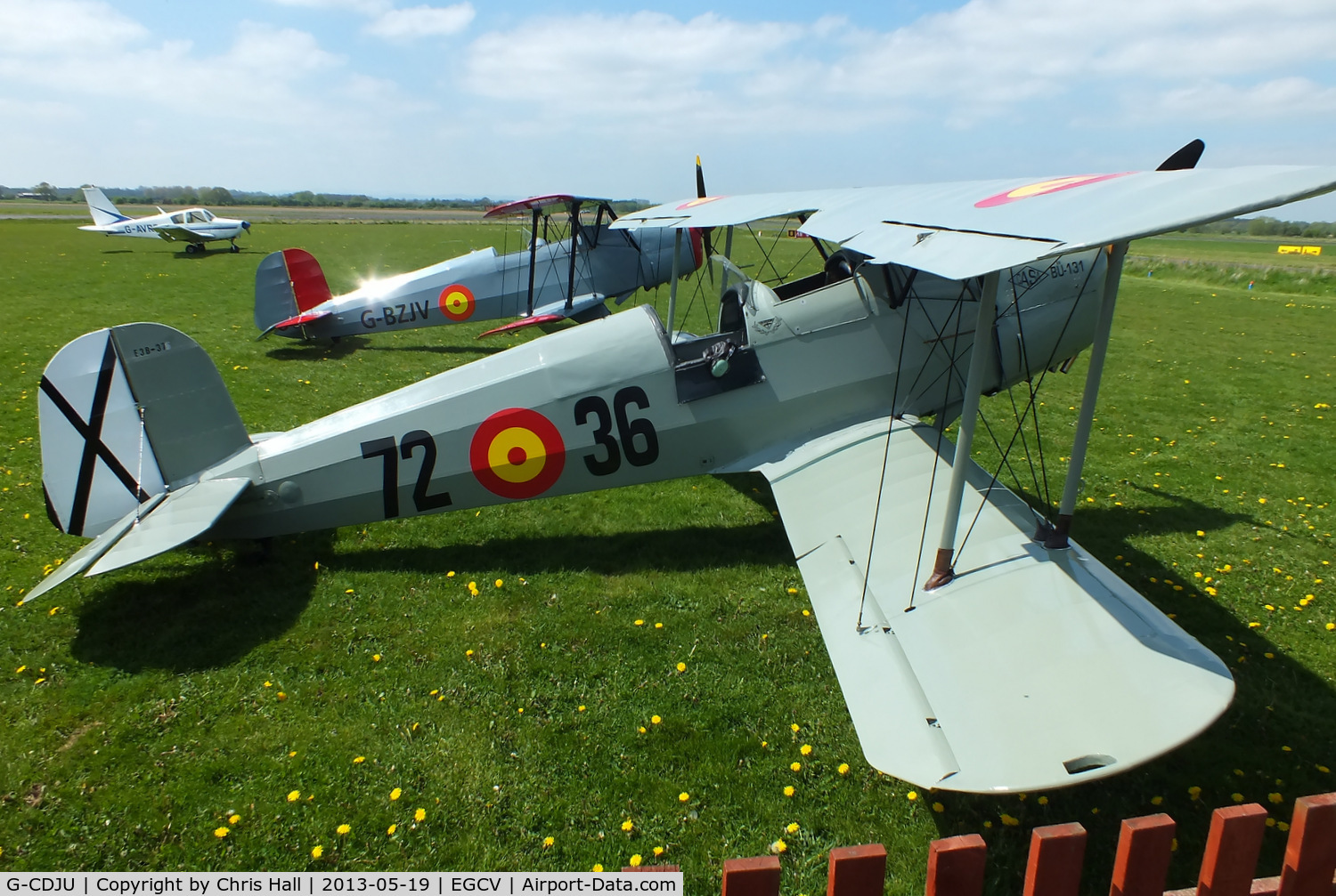 G-CDJU, 1954 CASA 1-131E Jungmann C/N 1078, at the Vintage Aircraft flyin