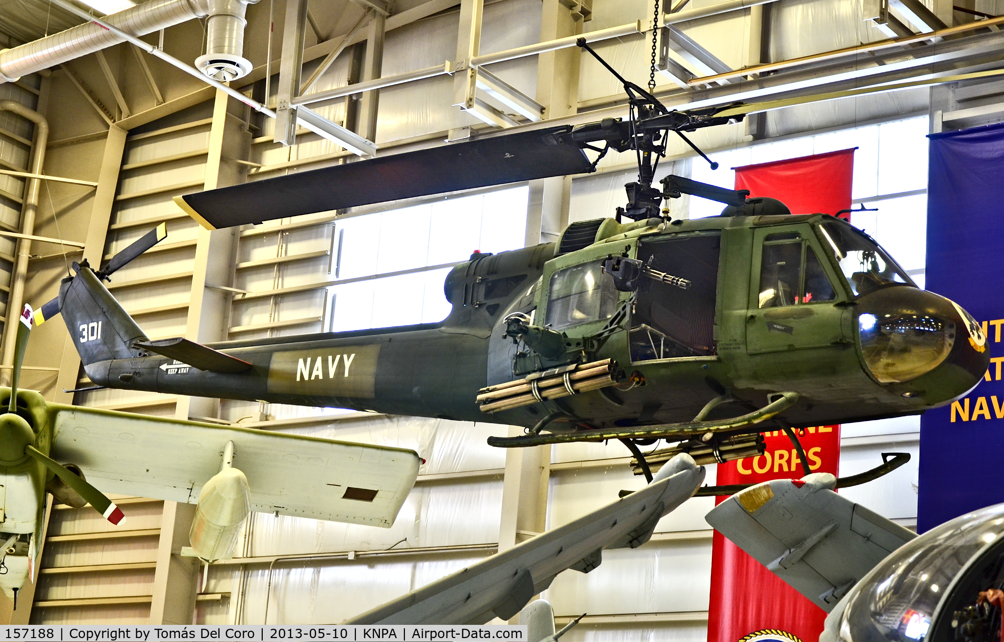 157188, 1970 Bell HH-1K Iroquois C/N 6312, Bell HH-1K (UH-1E) Iroquois  BuNo 157188 (cn 6312)

National Naval Aviation Museum
TDelCoro
May 10, 2013