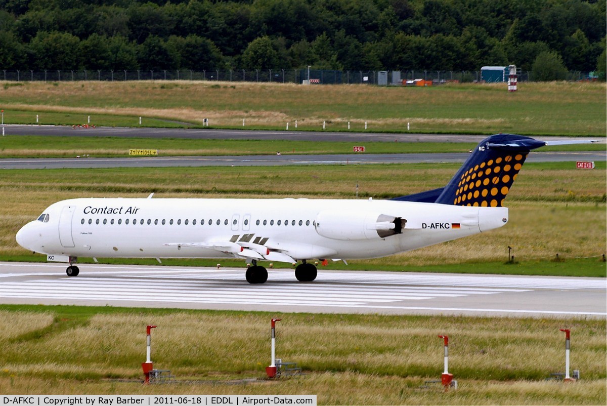 D-AFKC, 1996 Fokker 100 (F-28-0100) C/N 11496, Fokker F-100 [11496] (Contact Air) Dusseldorf~D 18/06/2011