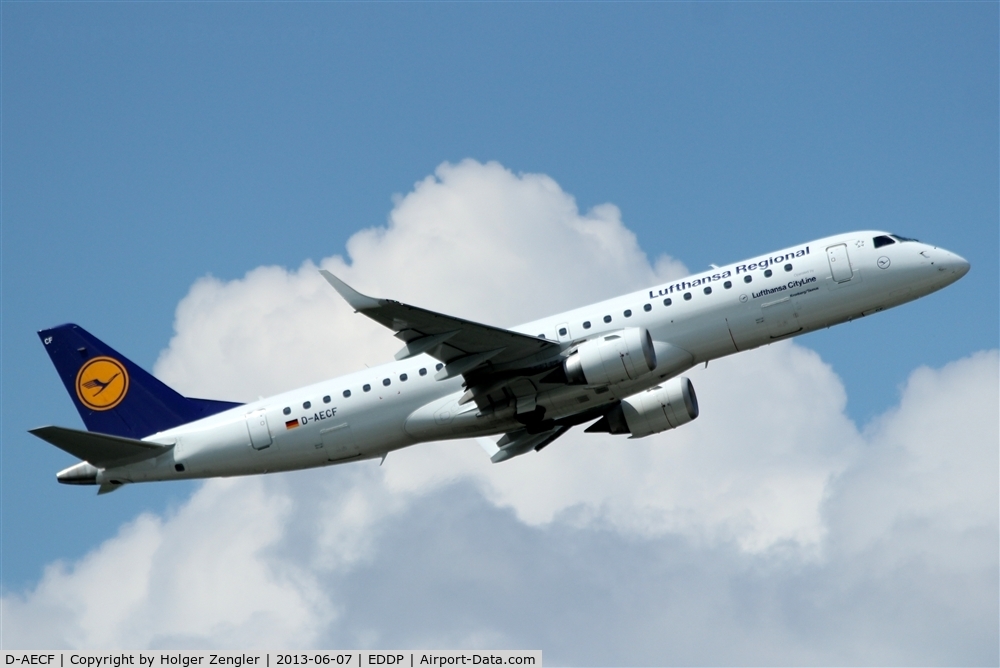 D-AECF, 2010 Embraer 190LR (ERJ-190-100LR) C/N 19000359, FRA noon shuttle is leaving picturesquely.....