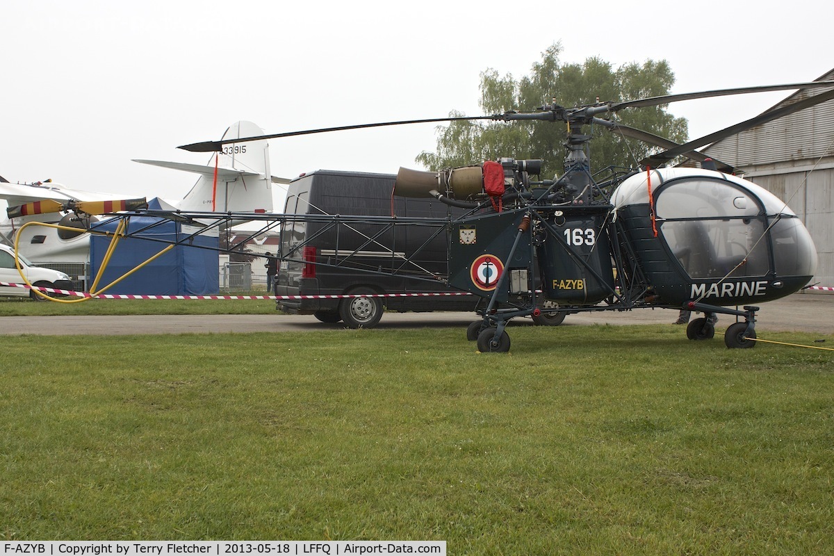 F-AZYB, Sud SE-313B Alouette II C/N 1163, At 2013 Airshow at La Ferte Alais , Paris , France