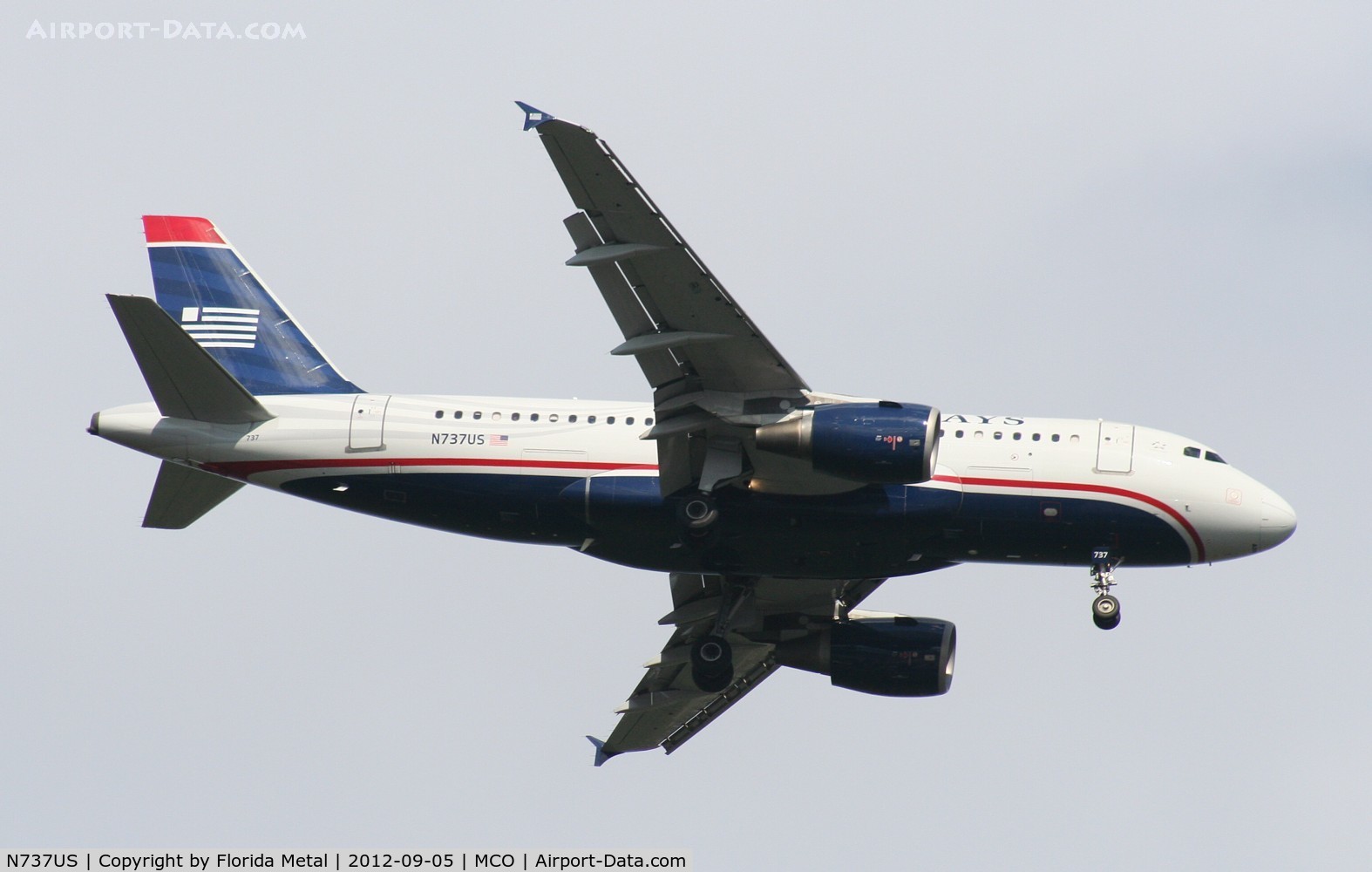N737US, 2000 Airbus A319-112 C/N 1245, US Airways A319