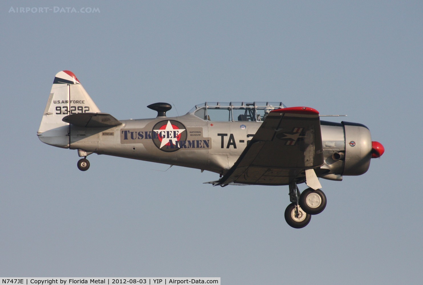 N747JE, 1958 North American AT-6G Texan C/N 168-394 (49-3292), Tuskegee Airmen T-6