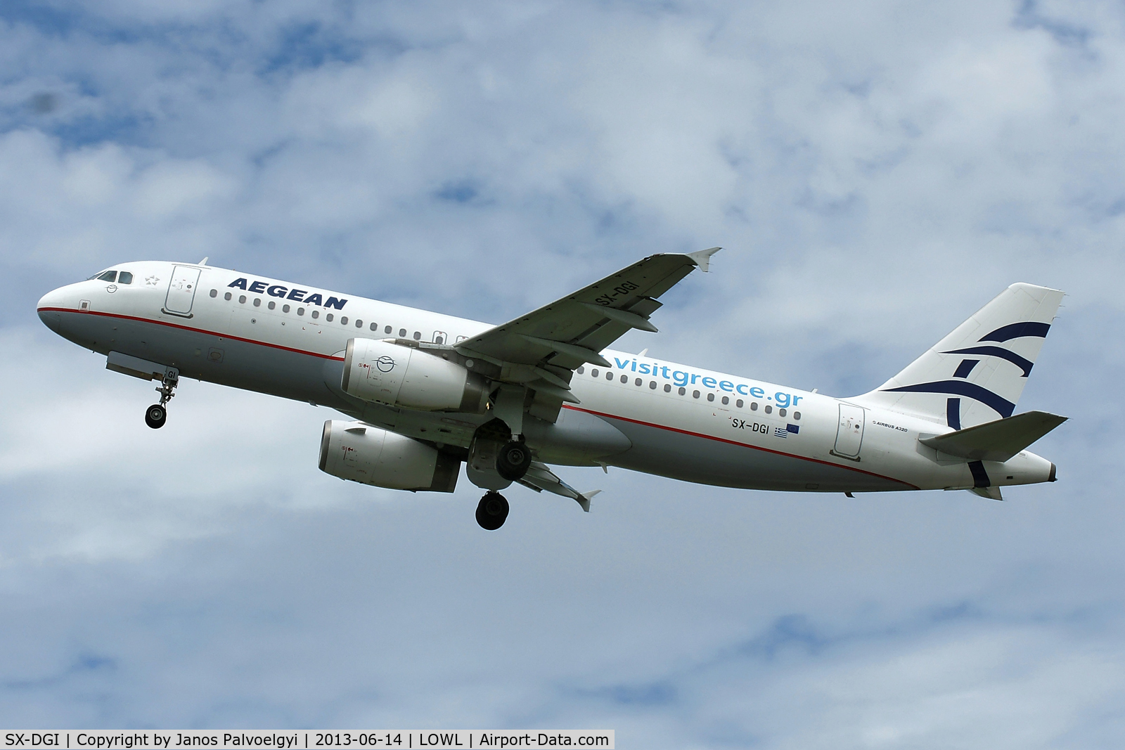SX-DGI, 2007 Airbus A320-232 C/N 3162, Aegean Airlines Airbus A320-232 with sticker 
