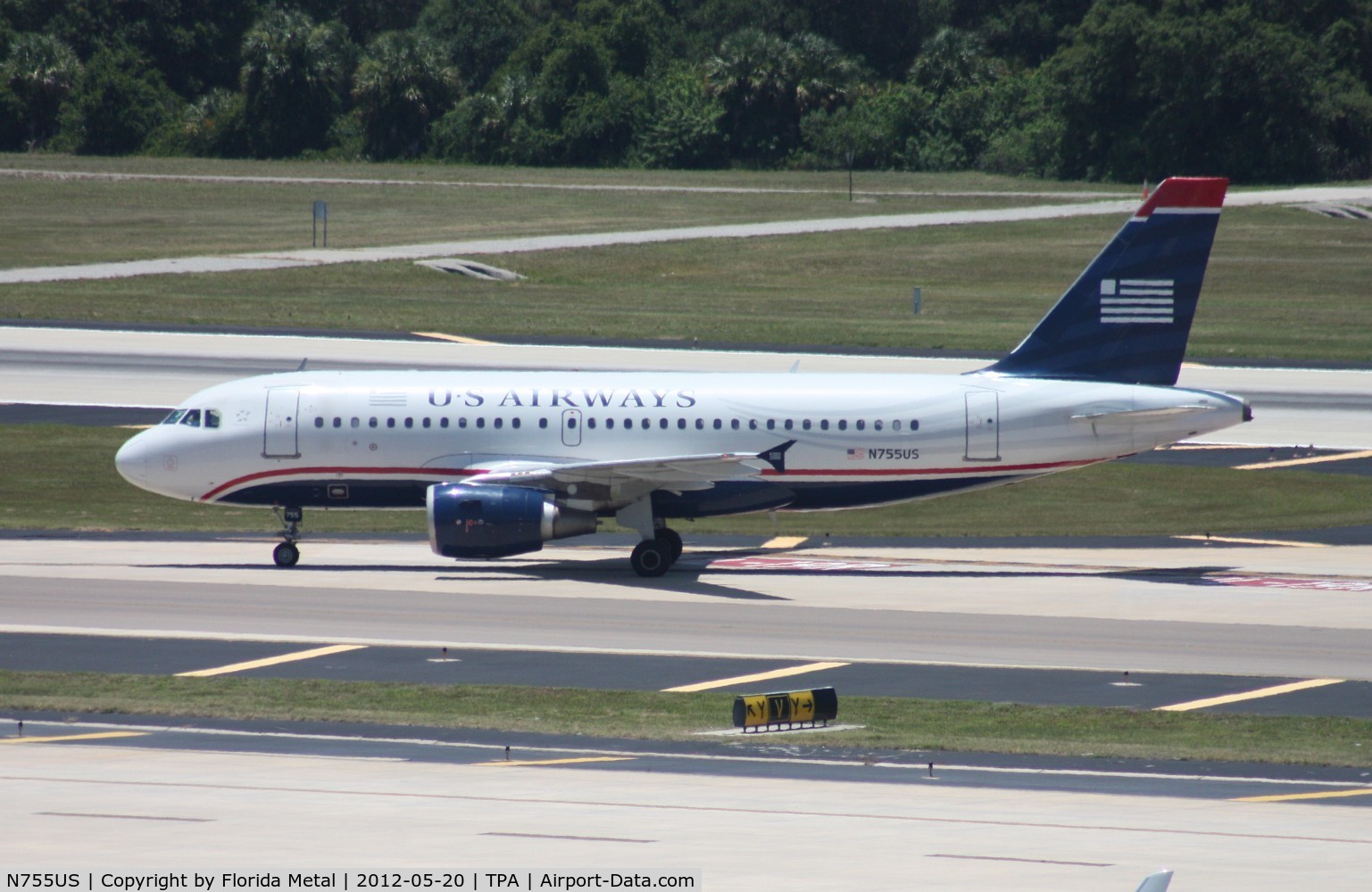 N755US, 2000 Airbus A319-112 C/N 1331, US Airways A319