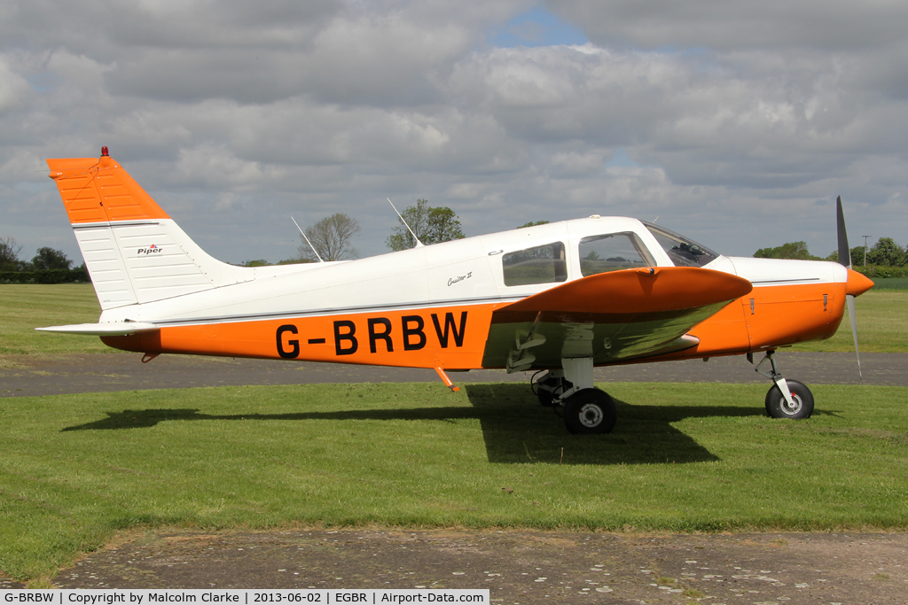 G-BRBW, 1974 Piper PA-28-140 Cherokee Cruiser C/N 28-7425153, Piper PA-28-140 Cherokee at The Real Aeroplane Club's Jolly June Jaunt, Breighton Airfield, 2013.