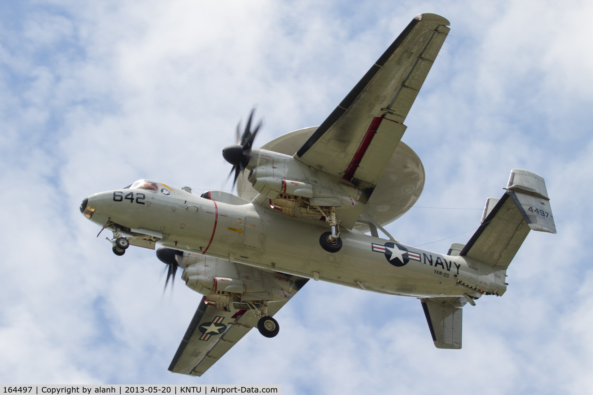 164497, Northrop Grumman E-2C Hawkeye C/N A163, On approach to NAS Oceana
