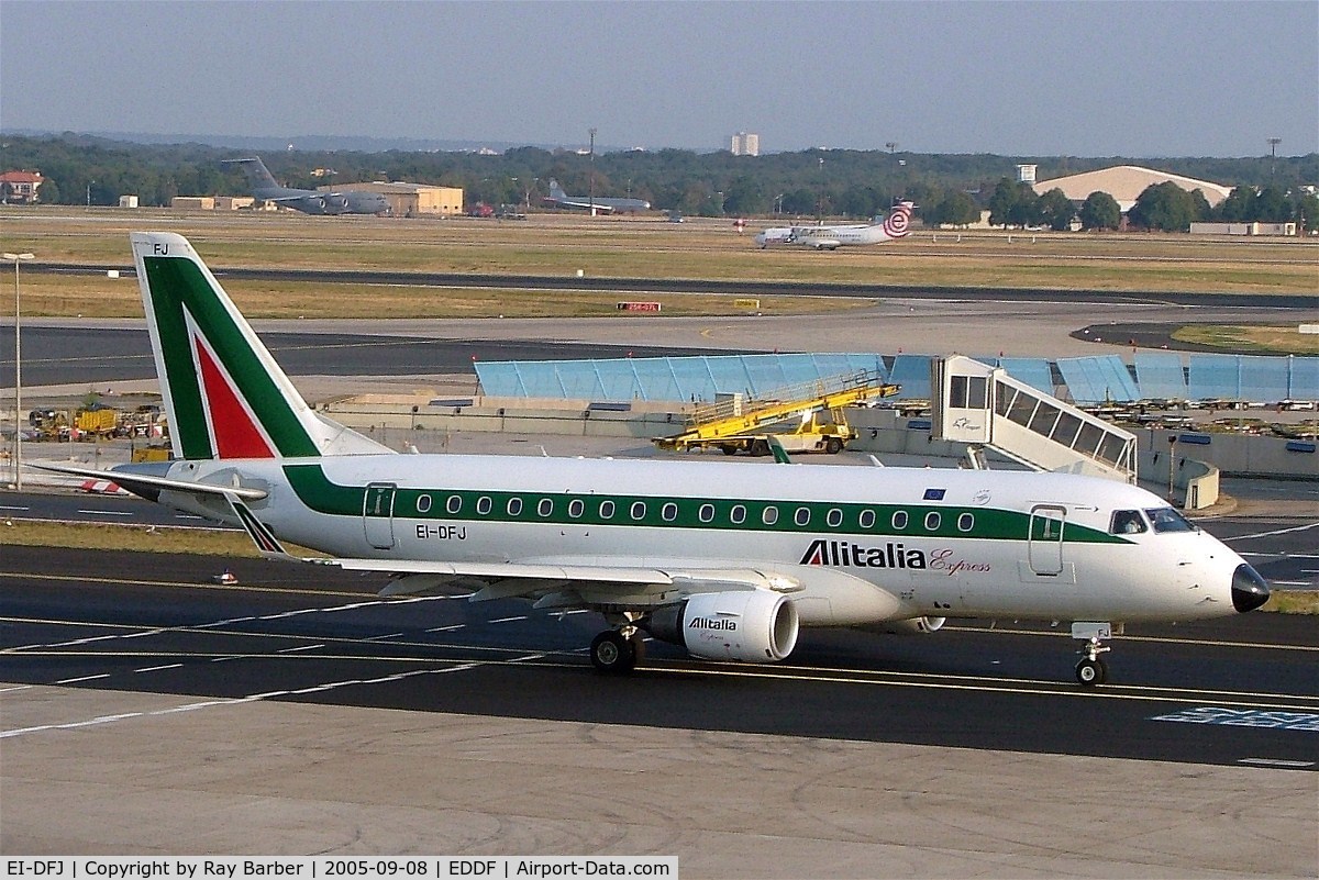 EI-DFJ, 2003 Embraer 170LR (ERJ-170-100LR) C/N 17000011, Embraer Emb.170-100LR [17000011] (Alitalia Express) Frankfurt~D 08/09/2005. Taxiing for departure.