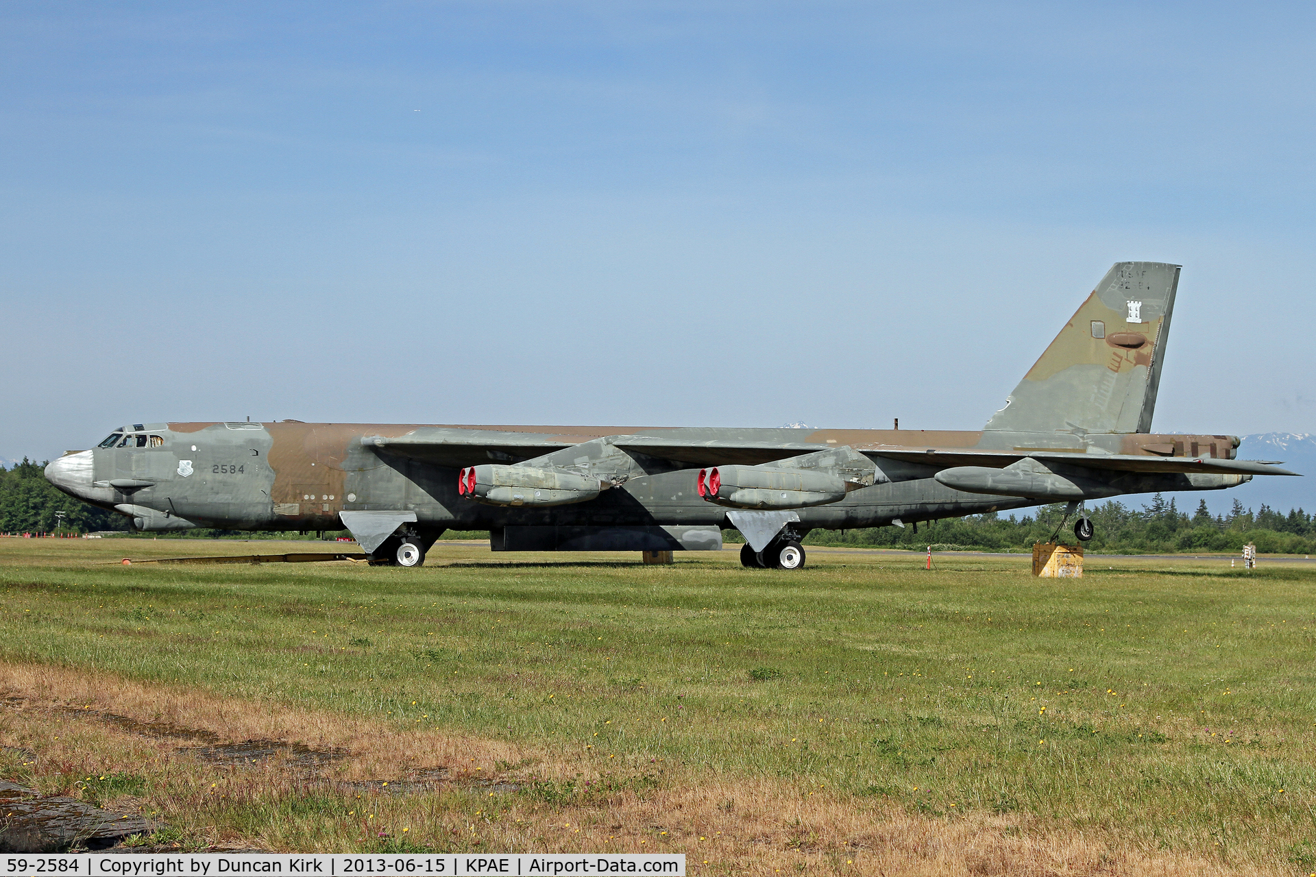 59-2584, 1959 Boeing B-52G Stratofortress C/N 464347, Annual shot of the B-52 in a slow demise on the grass at Paine Field