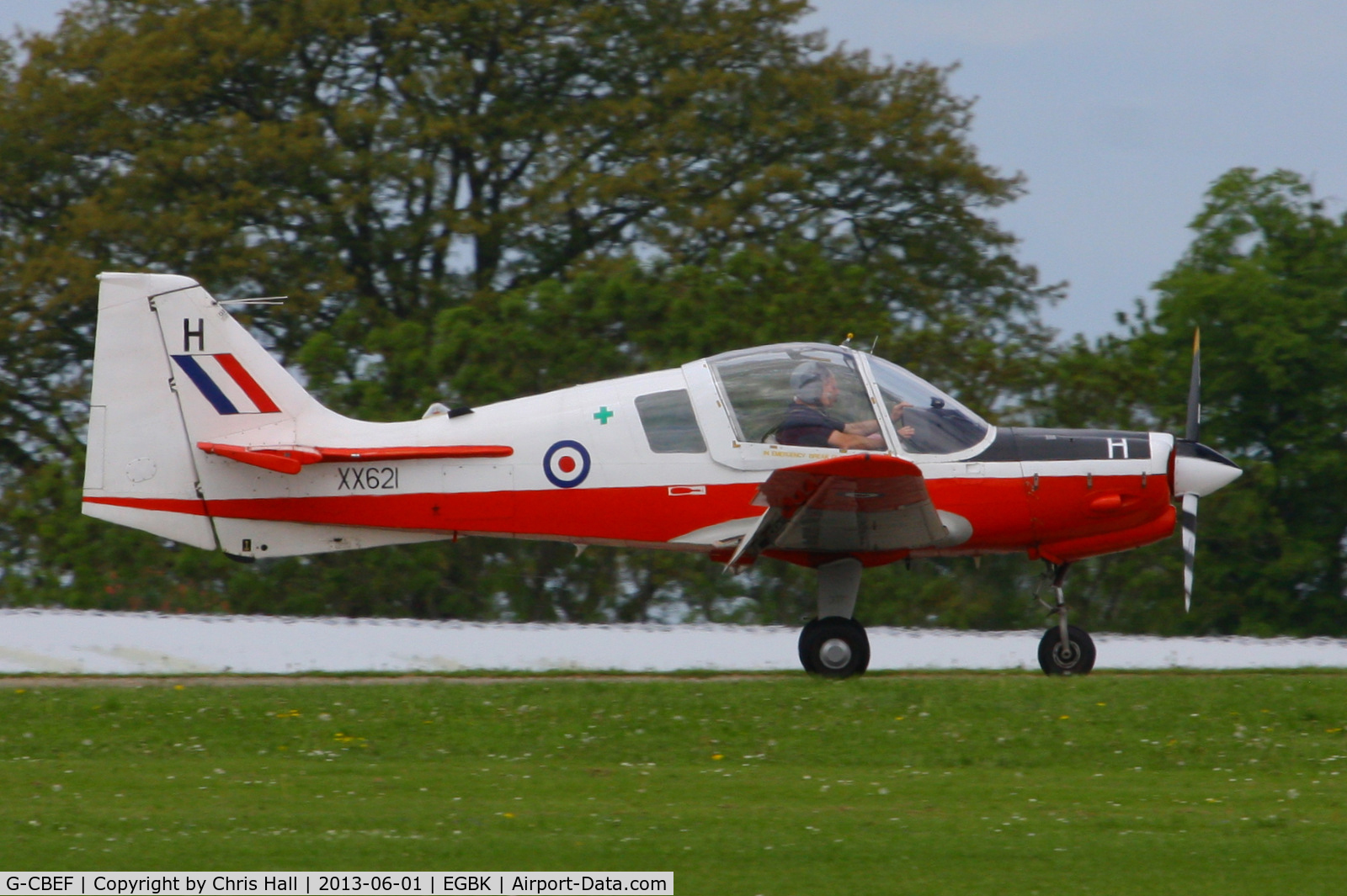 G-CBEF, 1974 Scottish Aviation Bulldog T.1 C/N BH120/286, at AeroExpo 2013