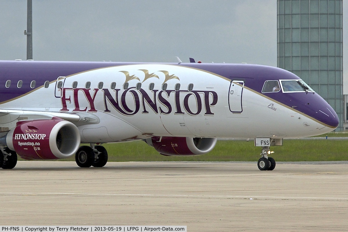 PH-FNS, 2013 Embraer 190LR (ERJ-190-100LR) C/N 19000616, Flynonstop's 2013 Embraer ERJ 190-200 IGW, c/n: 1900616