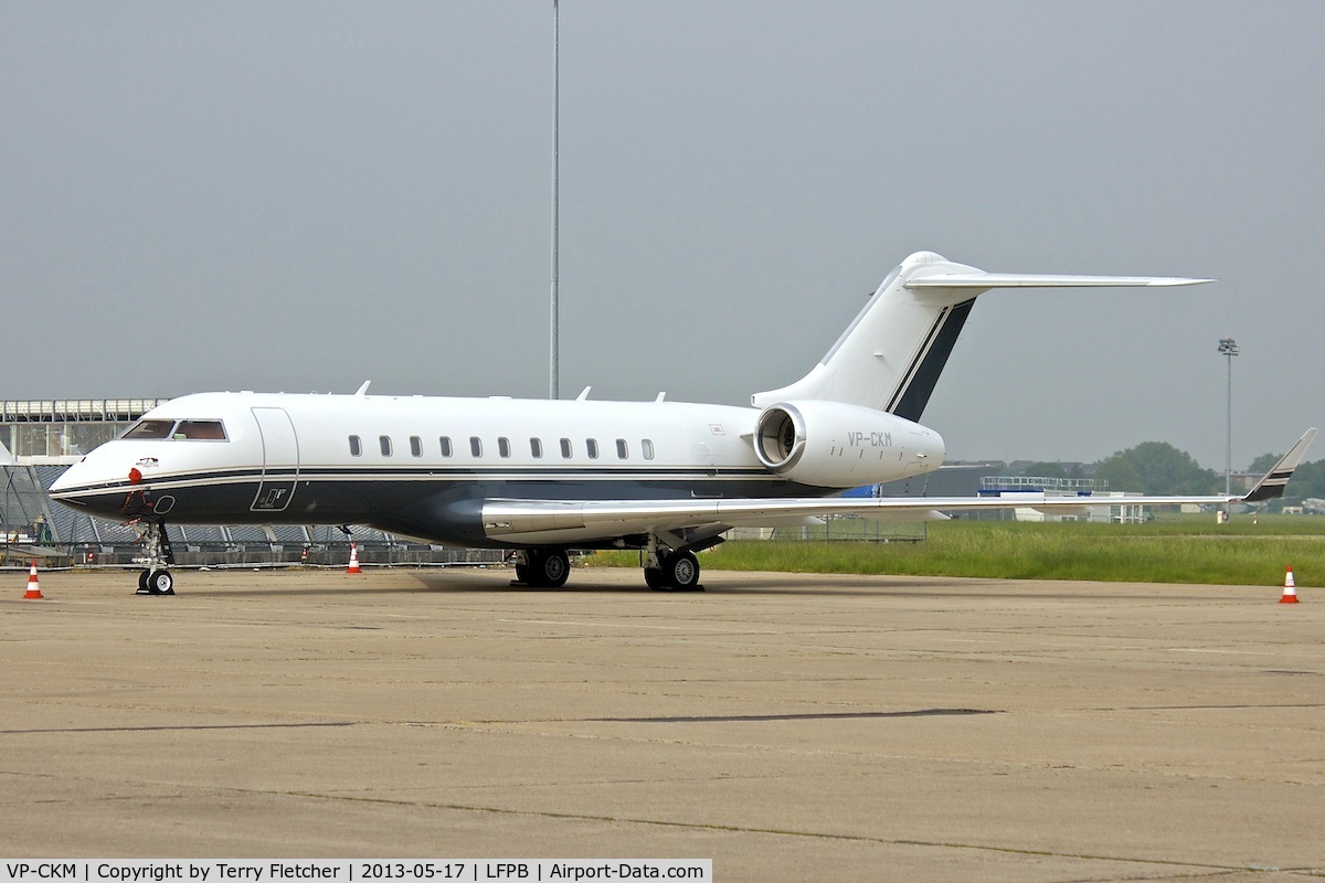 VP-CKM, 2013 Bombardier BD-700-1A11 Global 5000 C/N 9445, 2013 Bombardier BD 700, c/n: 9445 at Paris Le Bourget