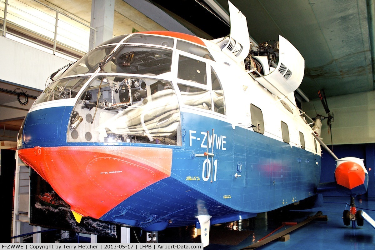 F-ZWWE, 1962 SNCASE SE-3210 Super Frelon C/N 01, Exhibited at The Air & Space Museum at Le Bourget , Paris, France